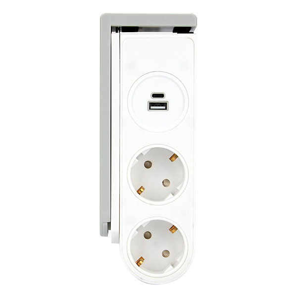 Multiprise Schuko 16A   2 USB A C Gekko Zenitech