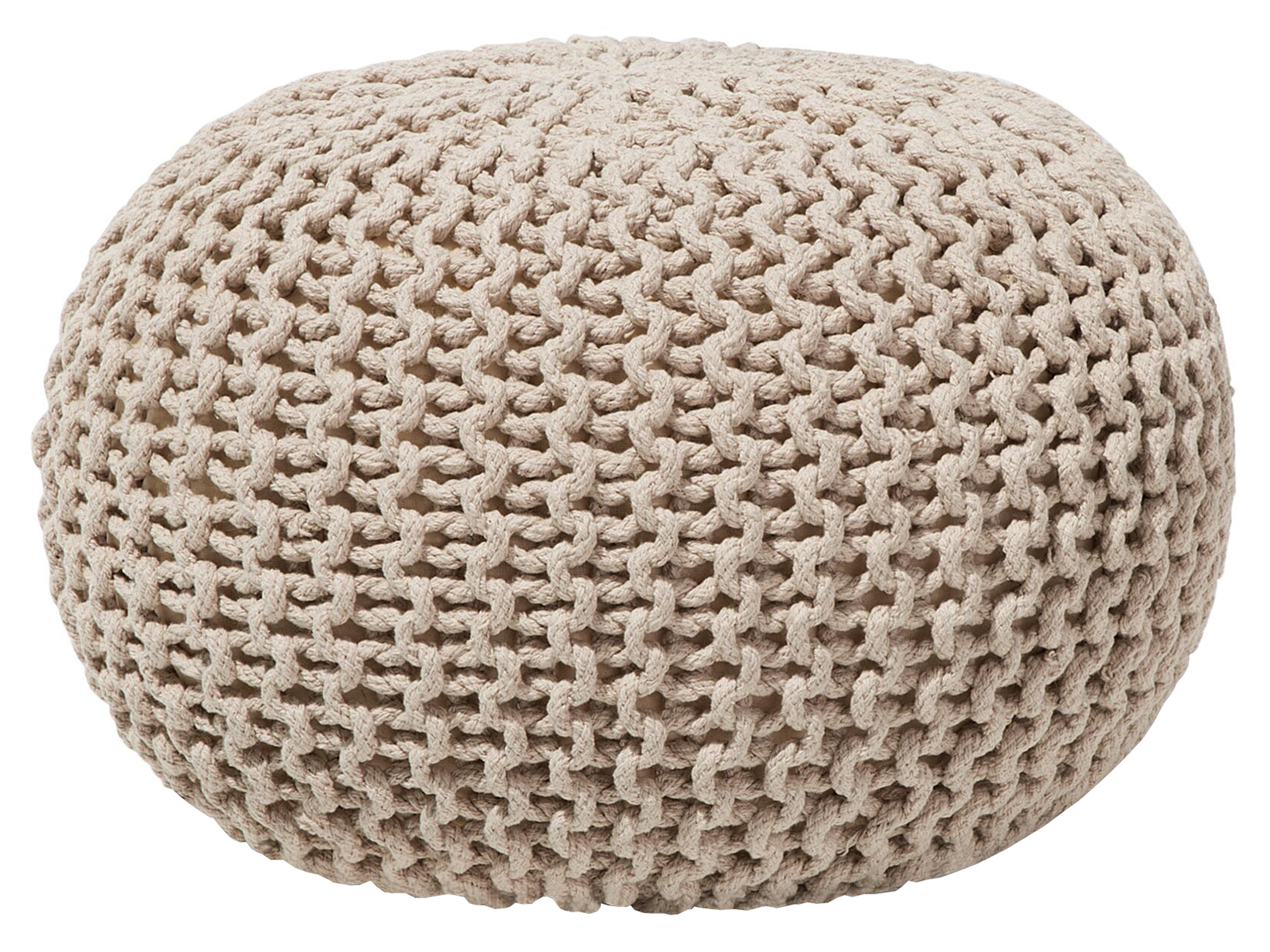 Pouffe CONRAD Cotton Light Beige