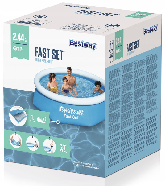 BasenOgrodowy Bestwaydo ogrodu taras RozporowyFast Set 244x61cm 57448
