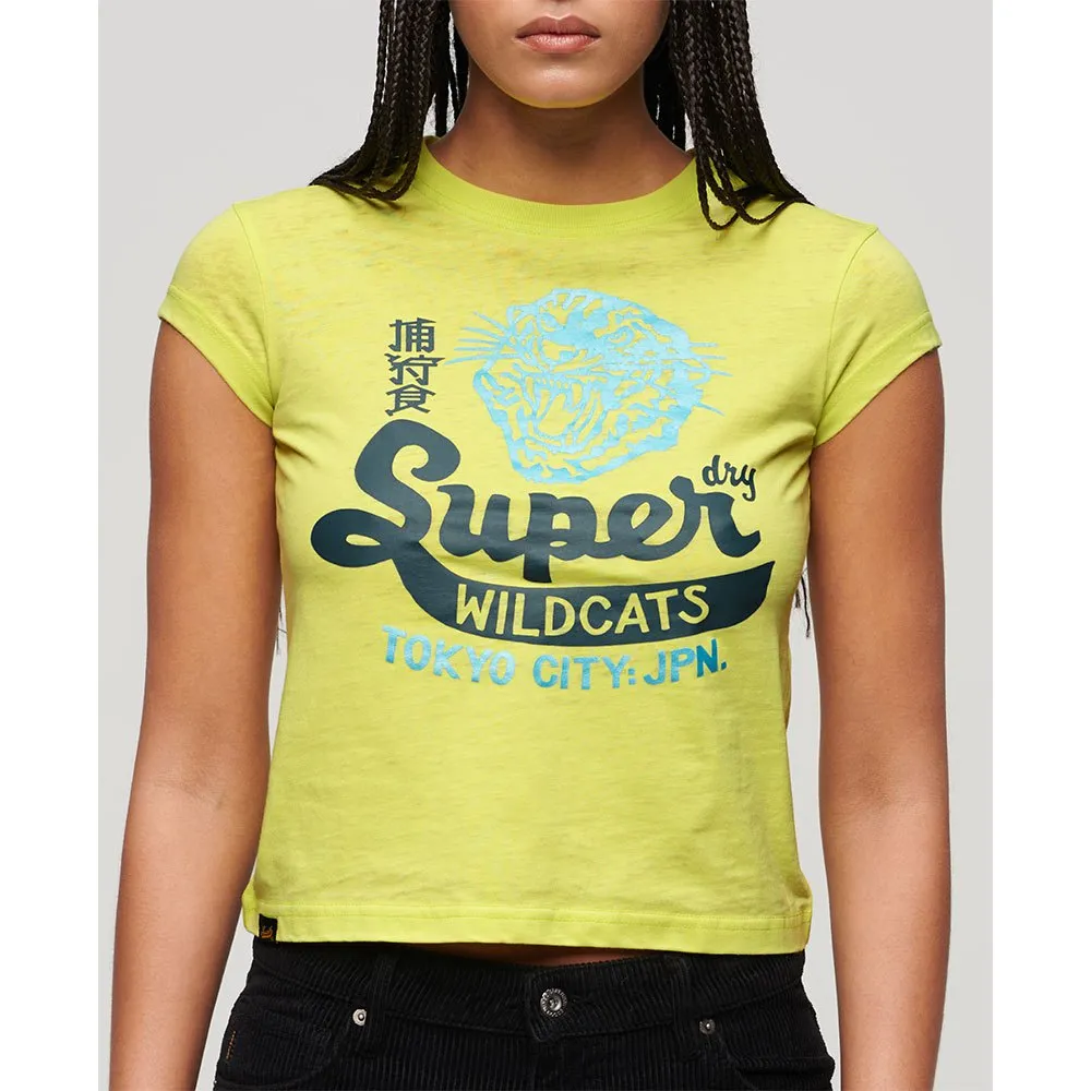 Superdry Varsity Burnout Cap short sleeve T-shirt