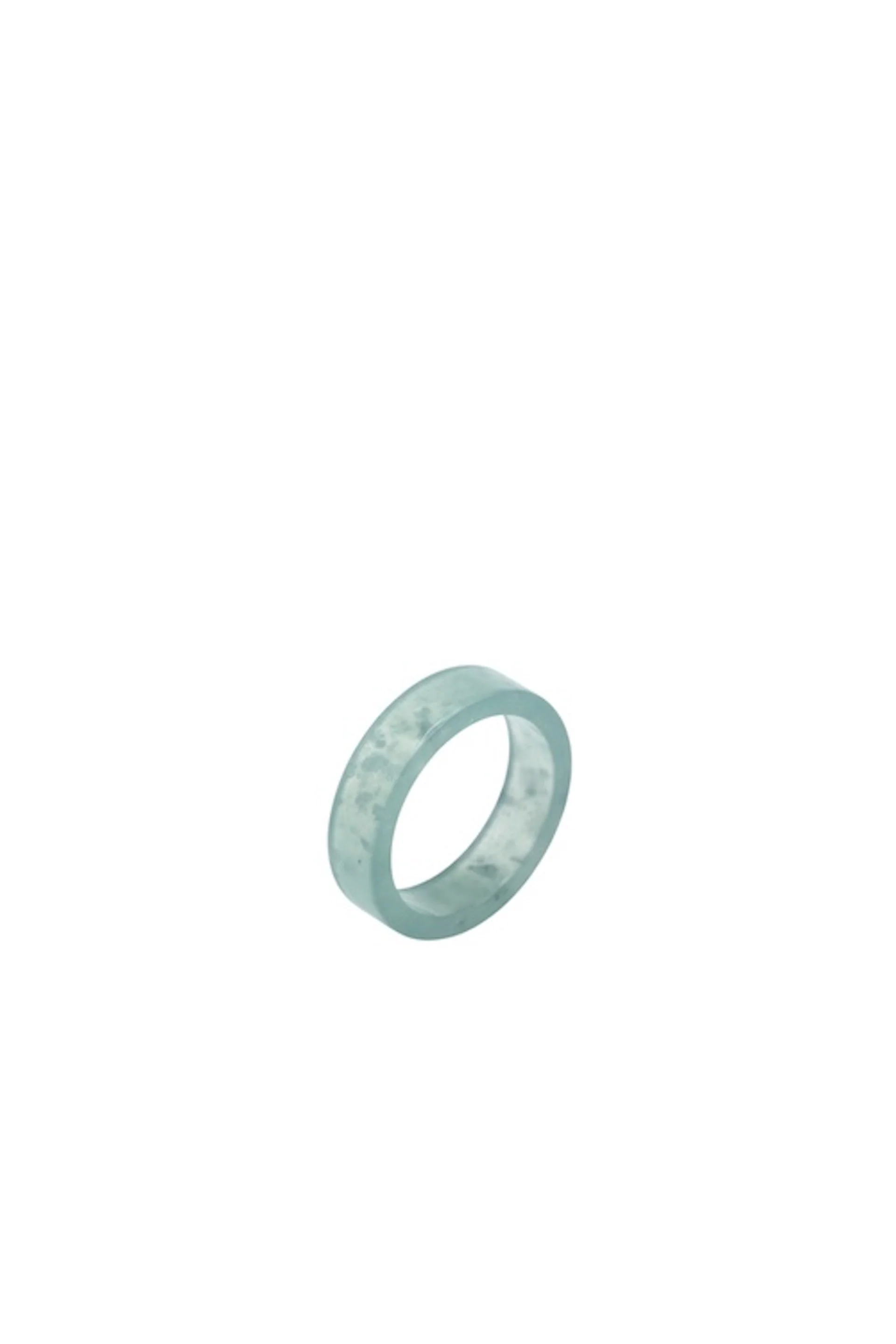 Gale — Cyan Square Jade Ring