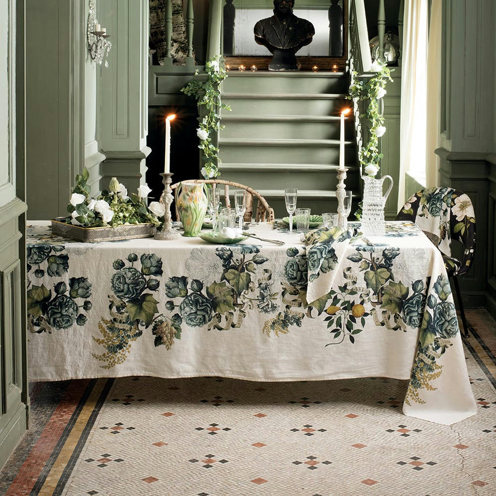 GIARDINO NATUREL - Nappe  pur lin multicolore 155x225