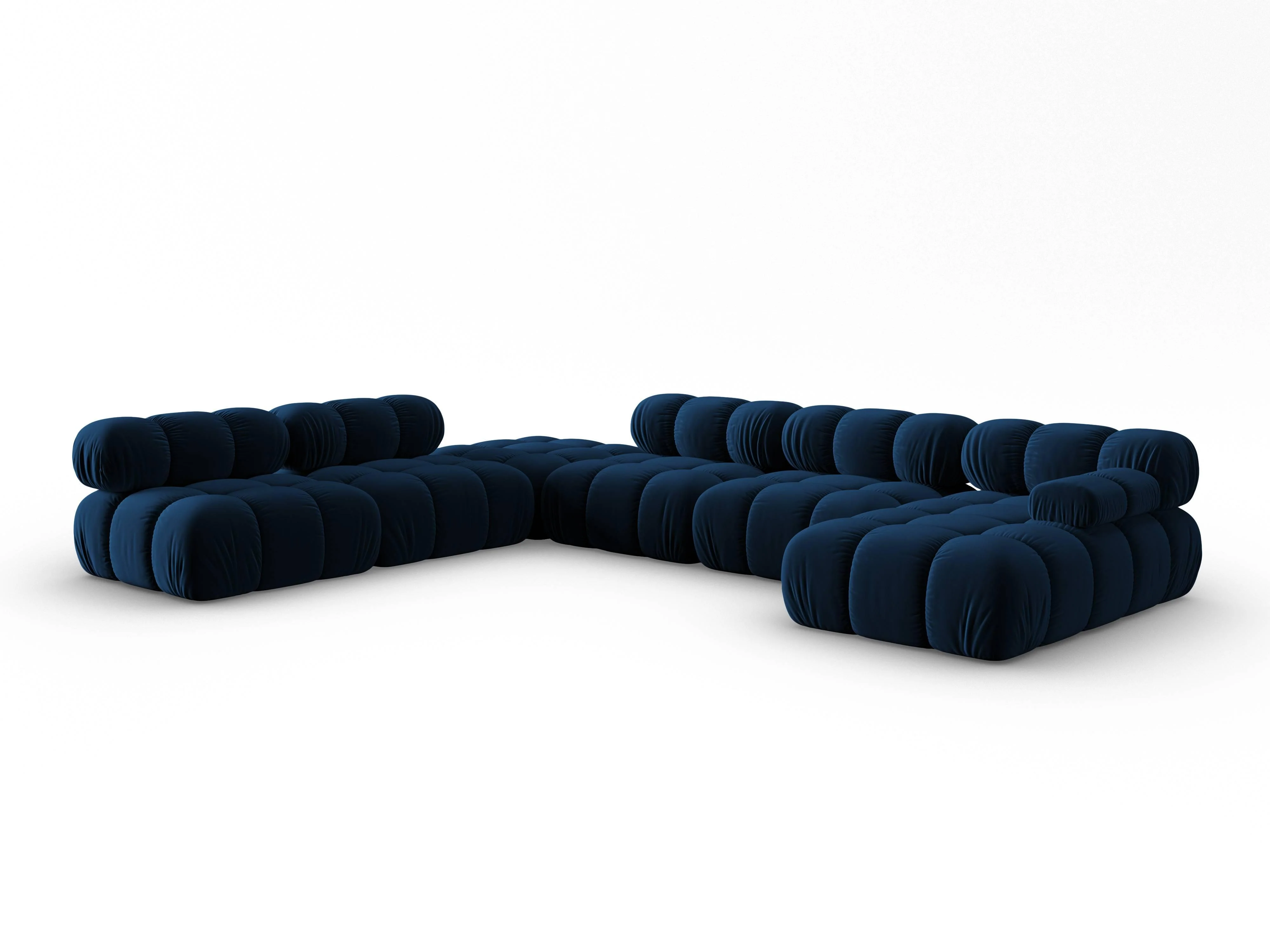 Modulaire-U-bank Tropea links velvet