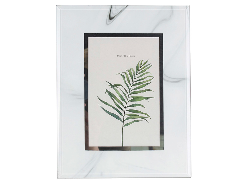 Ramka na zdjęcia Inko 10x15 cm marmurkowa szara