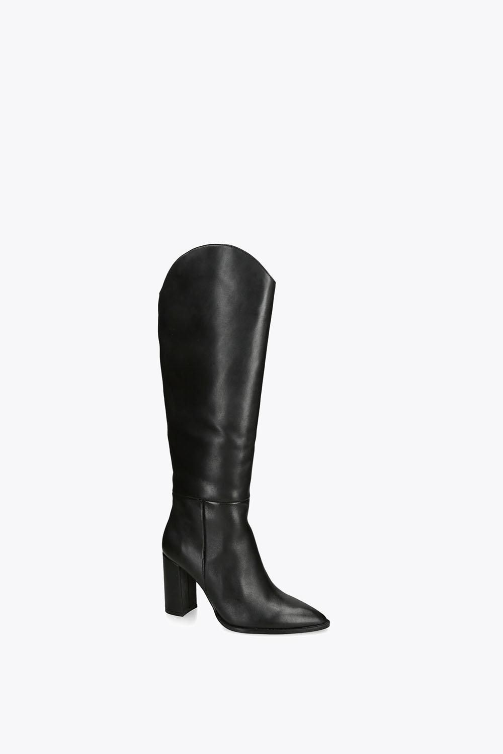 STEVE MADDEN Bixby Black Leather' Leather Boots