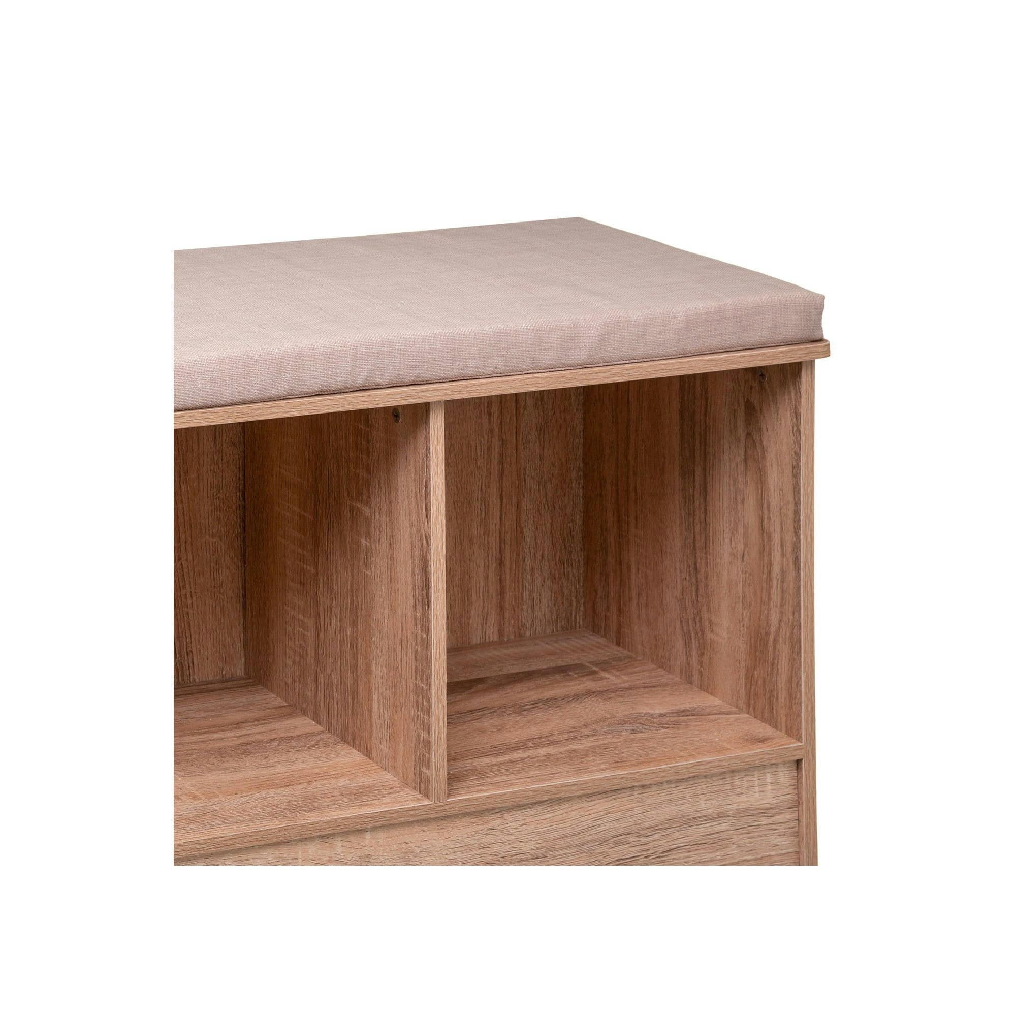 - Banc en bois 3 casiers - 105x34x49.5cm