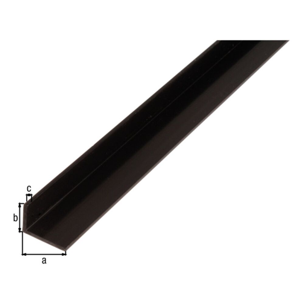 VINKELPROFIL GAH ALBERTS PVC 1000X25X20MM SVART