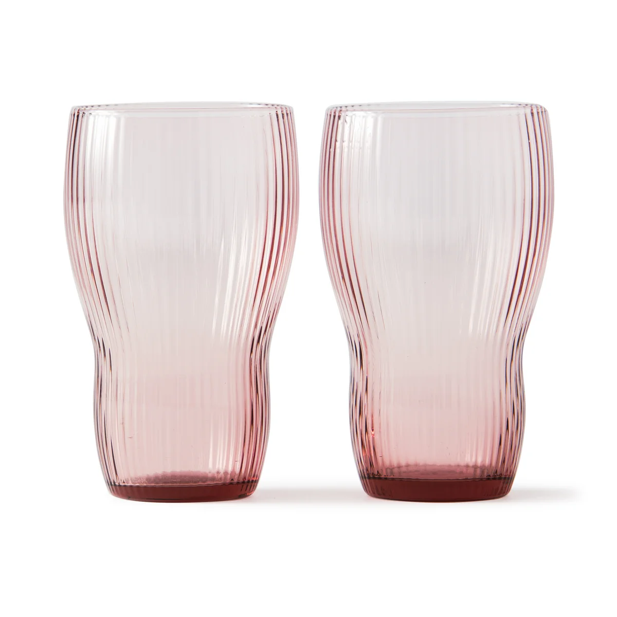 POLSPOTTEN - Pum Longdrink Glas, H 12 cm, dunkellila (2er-Set)