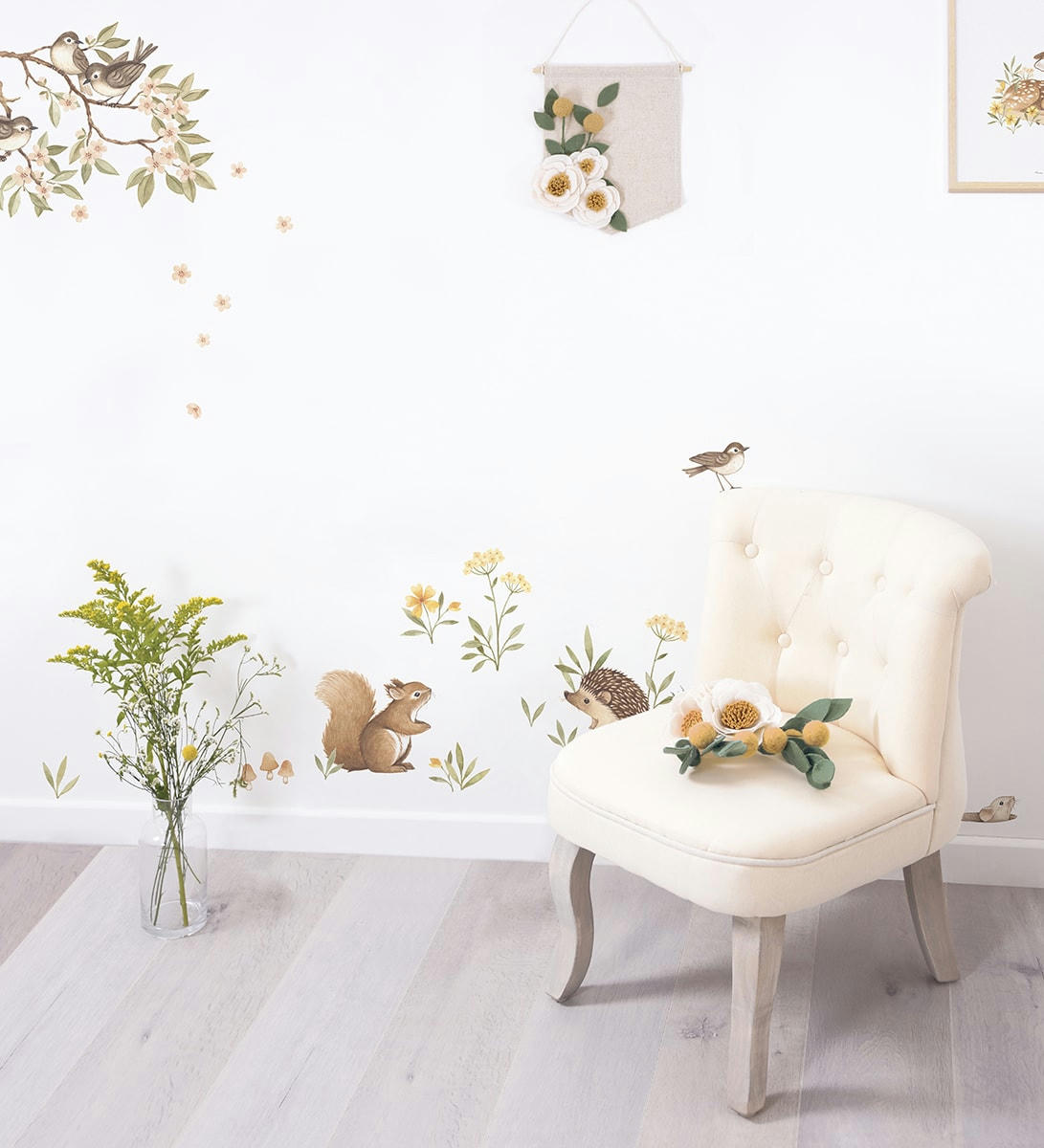 OH DEER - Stickers oiseaux en Vinyle mat Multicolore 29.7x42 cm