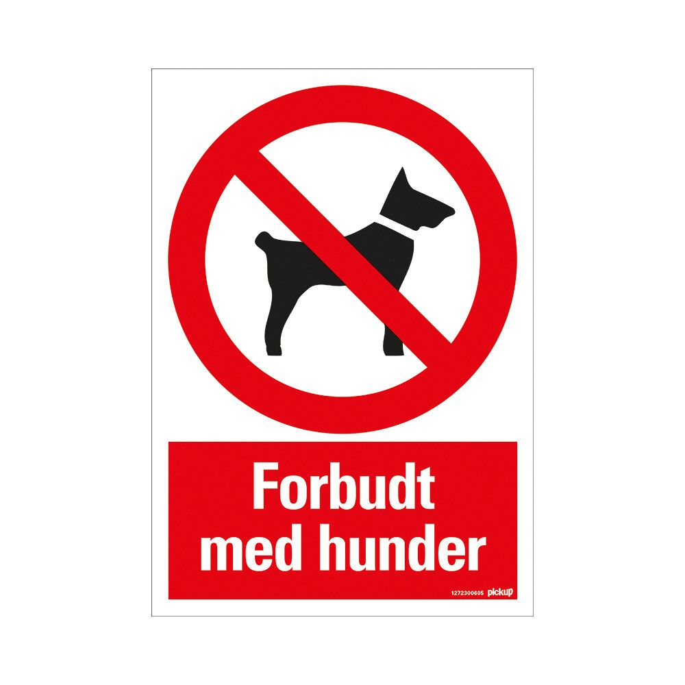 SKILT PICKUP COMBI FORBUDT MED HUNDER 33 X 23 CM