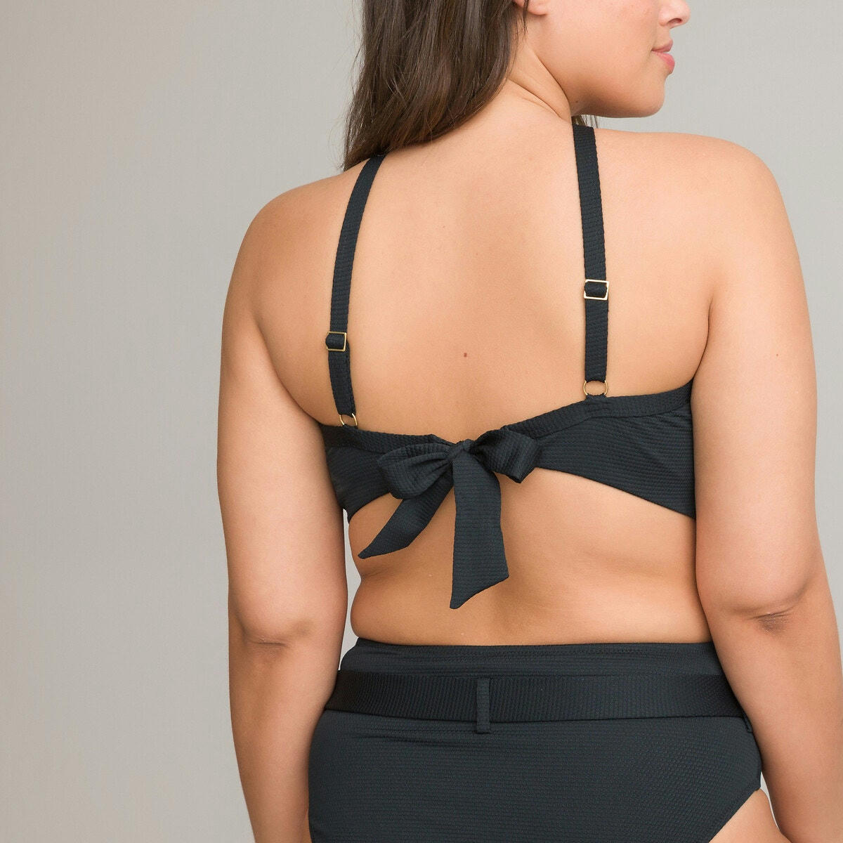 Haut de maillot de bain brassière maille texturée