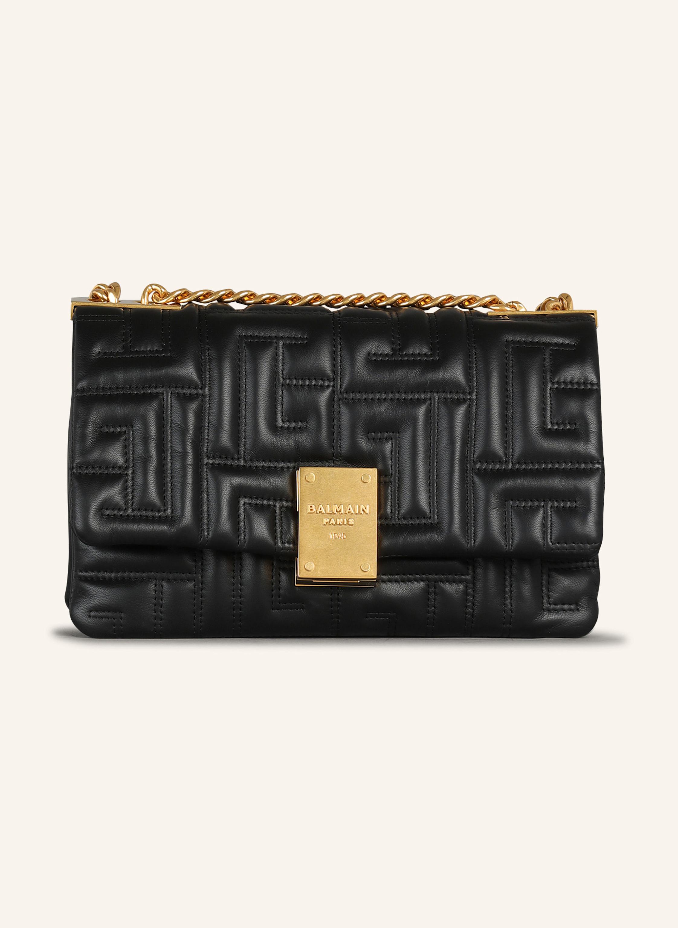 BALMAIN Kleine Tasche 1945 Soft aus gestepptem Leder
