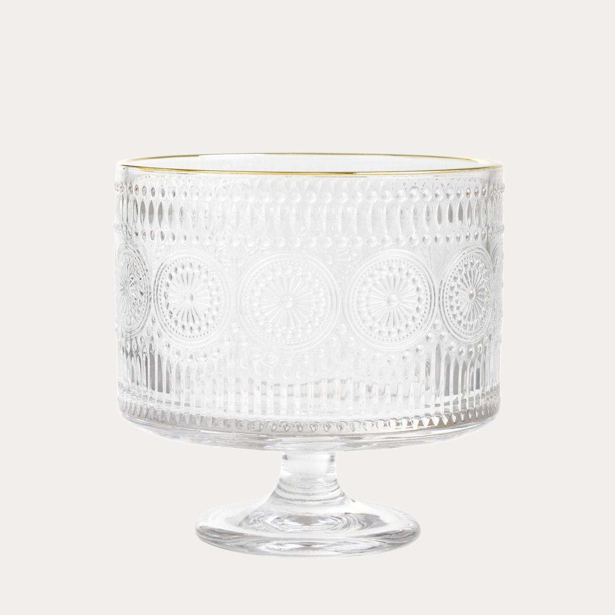 Patera BARREL szklana we wzory 20x20 cm