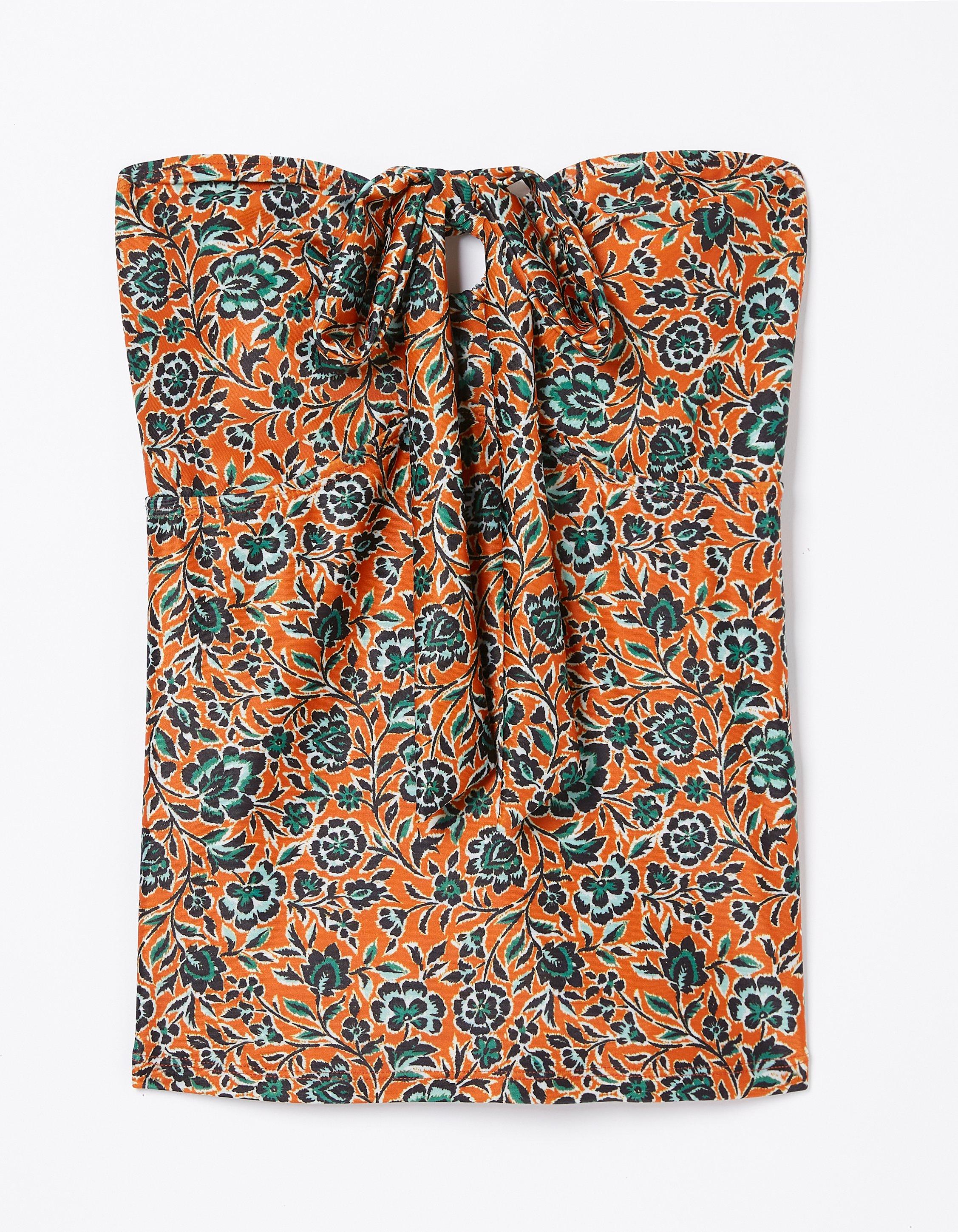 Sketched Floral Hoop Tankini Top