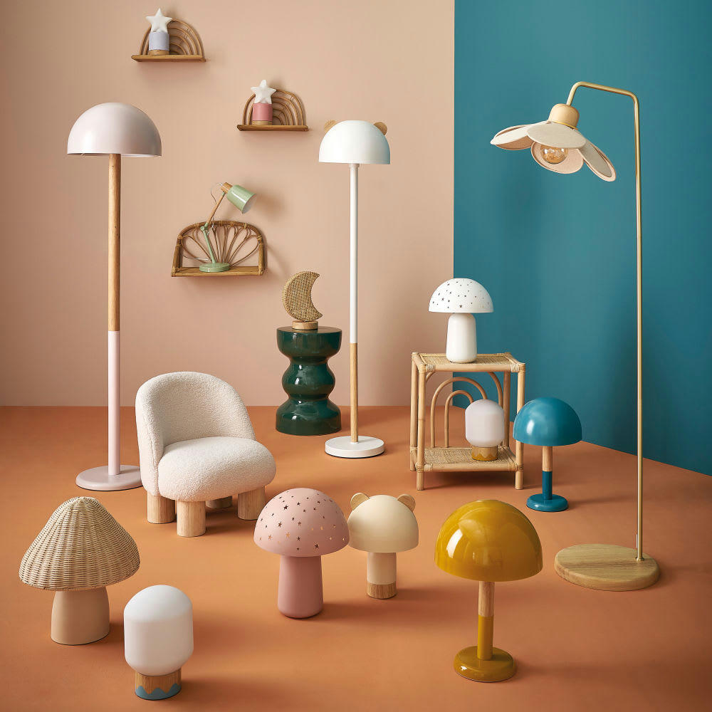 OIA - Lampe à poser étoile beige, rose et blanche