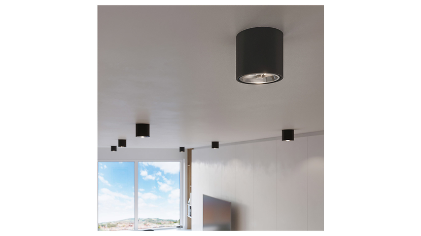 Lampa natynkowa Tiube aluminiowa czarna