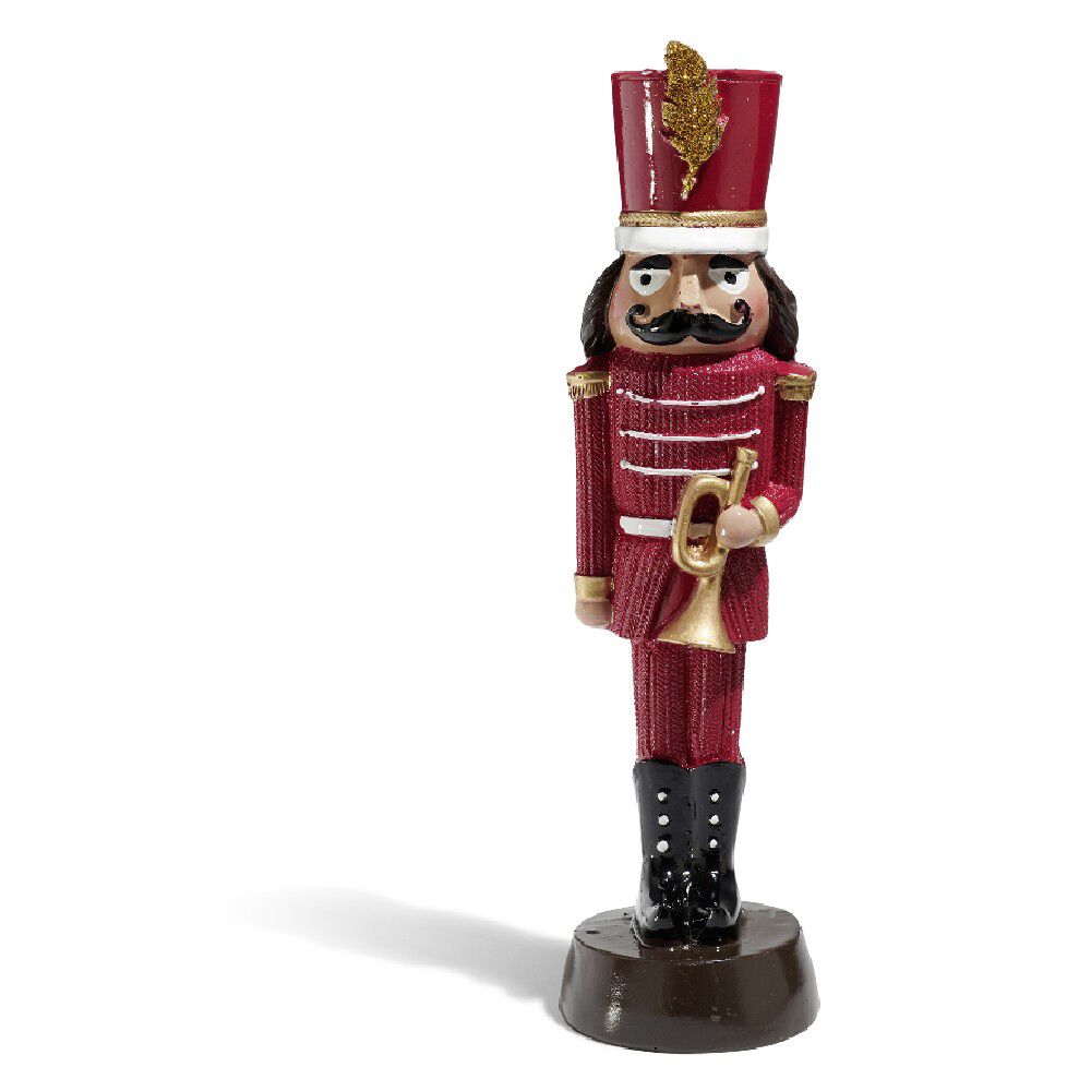 Personnage casse noisette soldat No&euml;l rouge