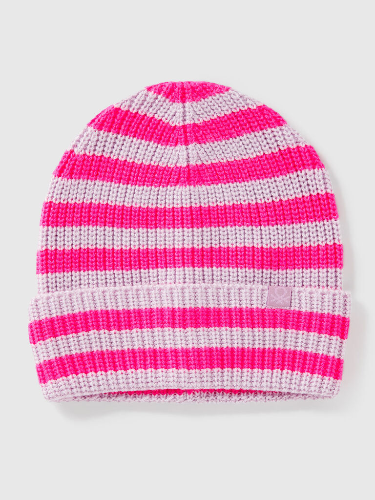 Striped knit hat