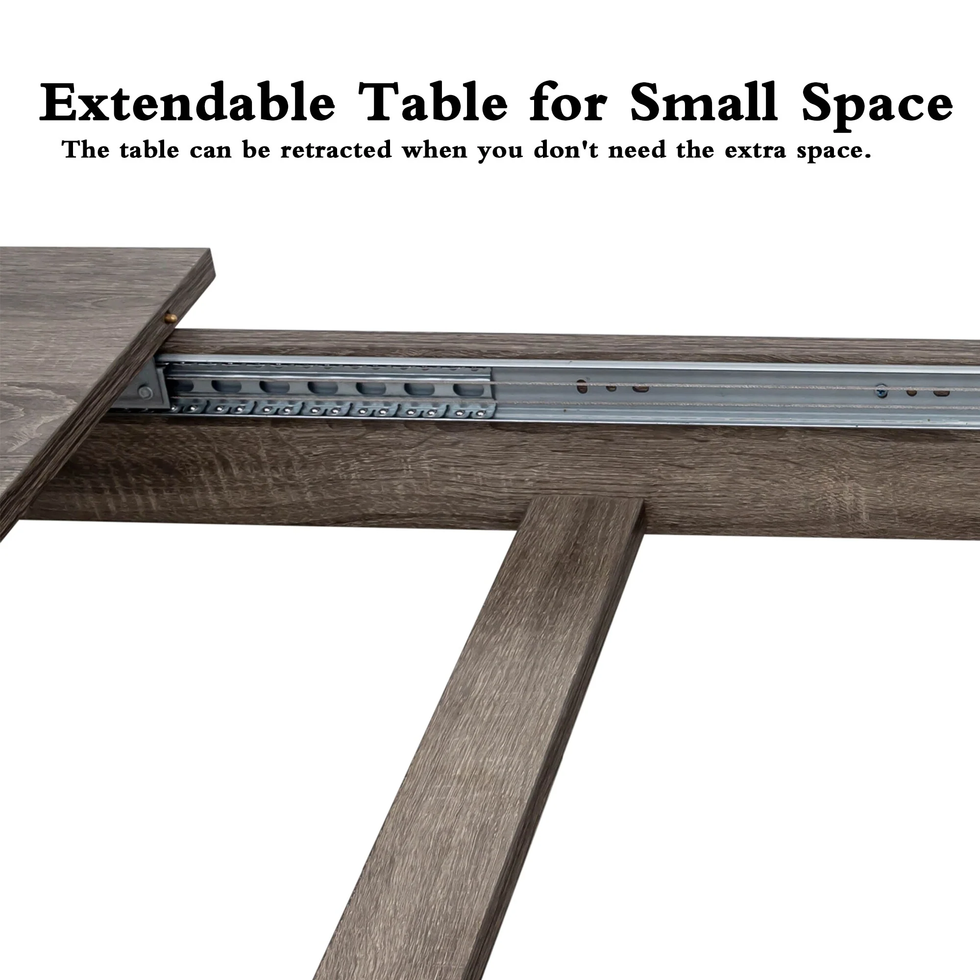 106.3 Large Extendable Kitchen Table,Dining Table