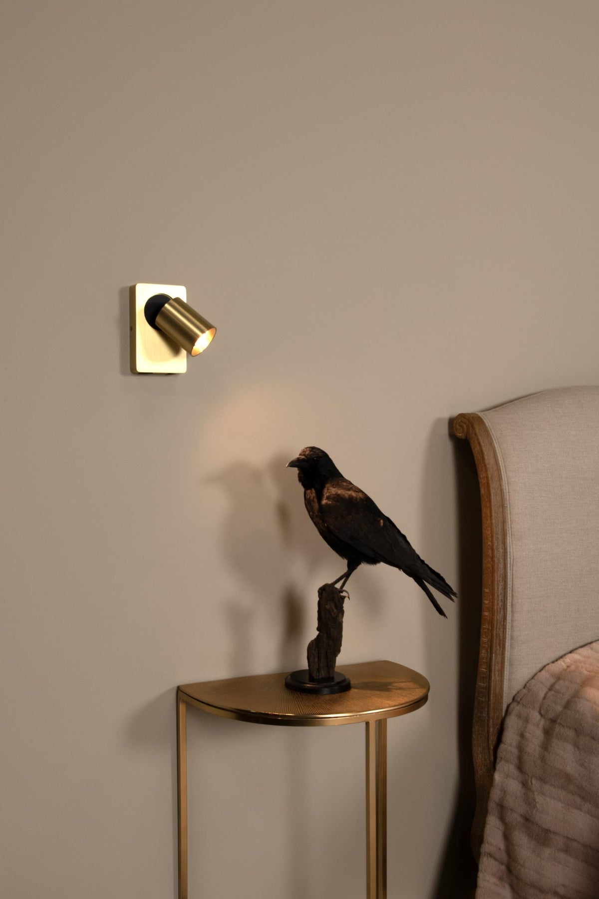 Lucide bedlamp NIGEL - 1xGU10 - Mat Goud / Messing