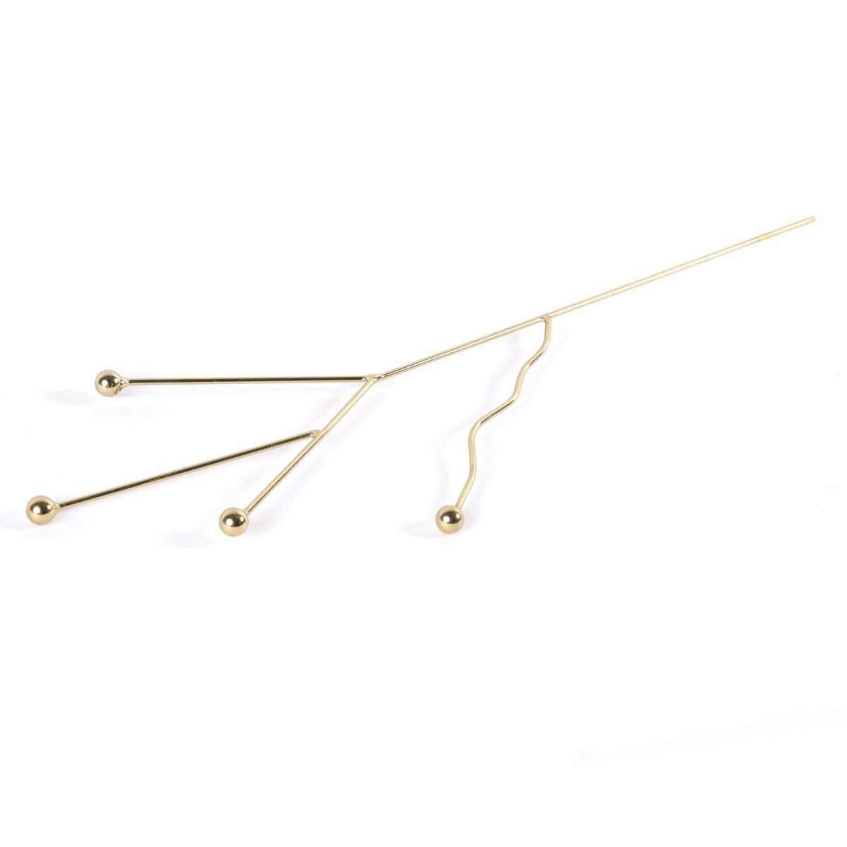 GOLD - Brindille décorative art déco vintage  métal doré 49 cm