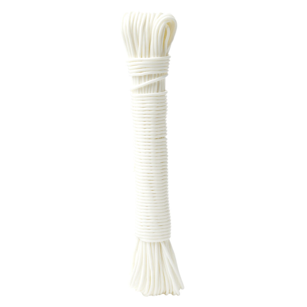 Corde à linge plastique blanc 20m