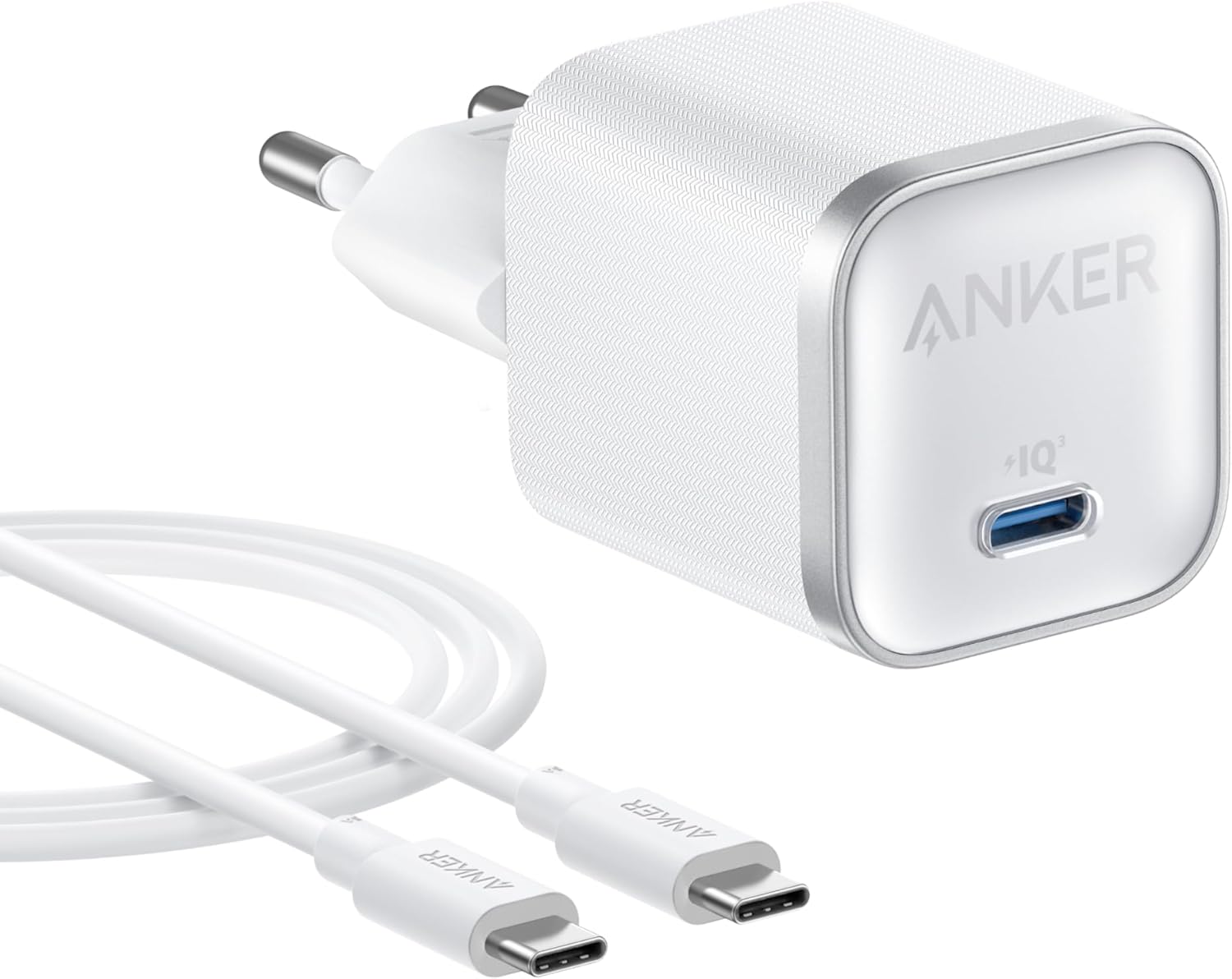 Anker Nano Charger, USB C GaN Charger 30W, PIQ 3.0 Foldable PPS Fast Charger for iPhone 17 / 16 and more series, Galaxy, iPad, Compatible with MagSafe