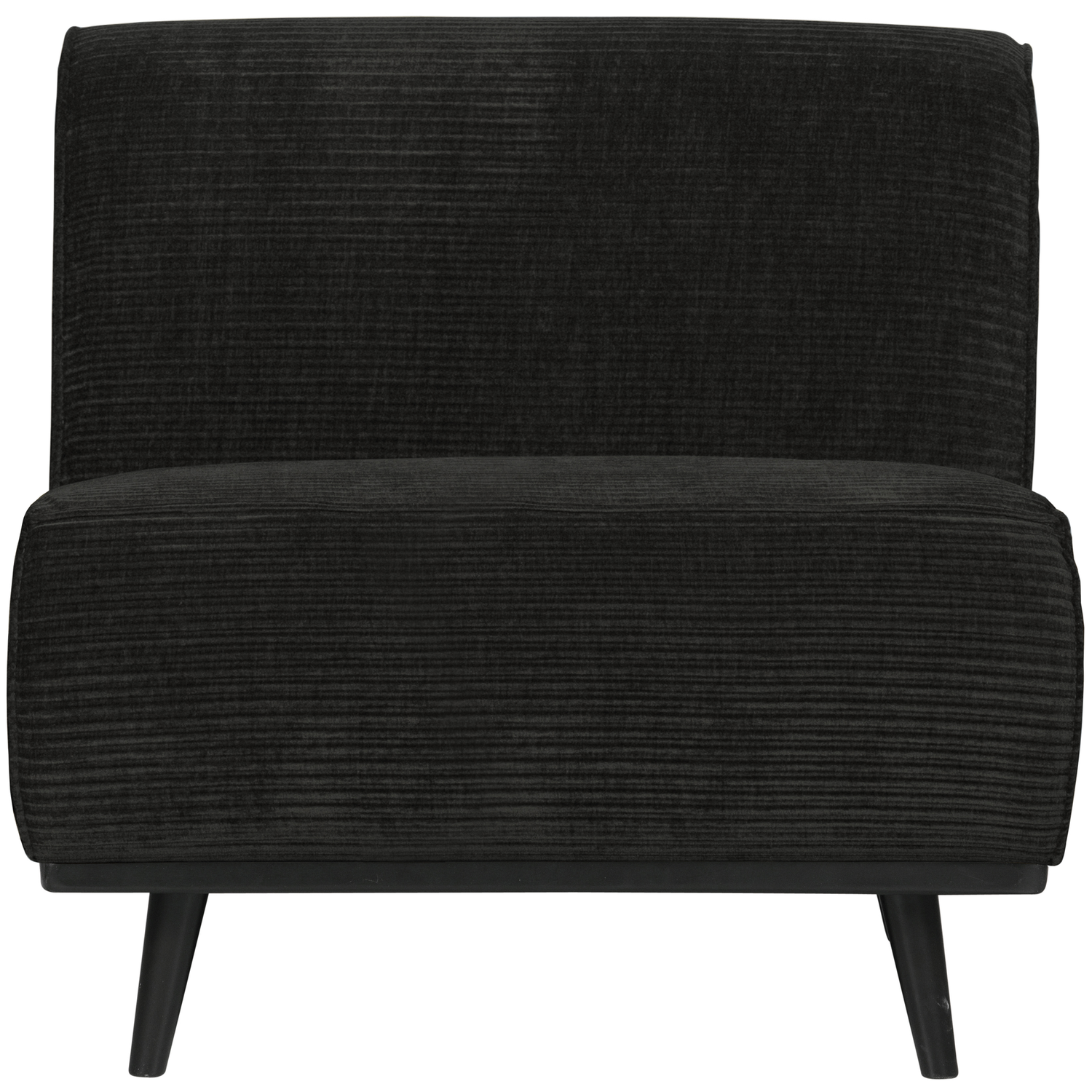 WOOOD 1-zits element Statement - Ribstof - Graphite - 77x79x93