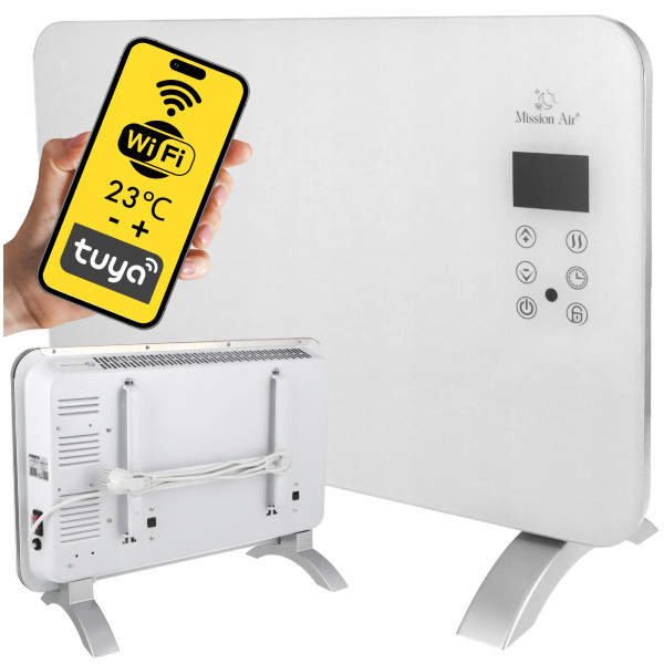 Grzejnik konwektorowy PORTO WiFi 1000W Biały Mission Air ECO