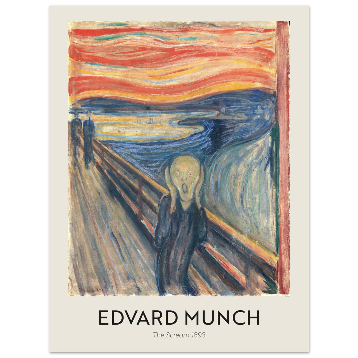 Artfulprints Edvard Munch - The Scream 1893  poster 30x40 cm