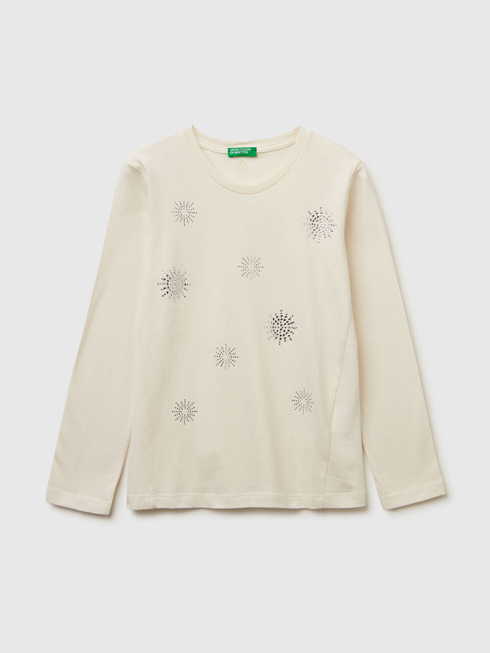 T-shirt with rhinestone applique