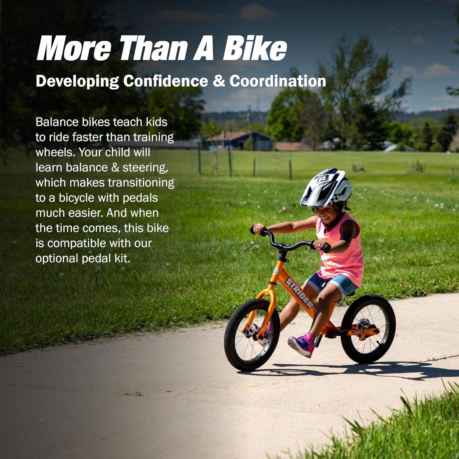 Strider 14x Classic, Balance Bike for Kids 3 to 6 Years - Includes Custom Grips, Padded Seat, Performance Footrest & All-Purpose Tires - Easy Assembly & Adjustments