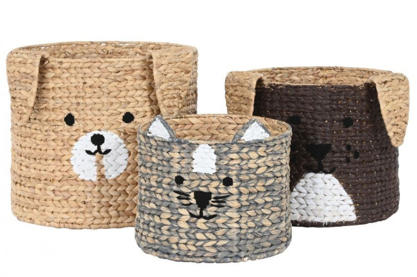 Kosze na zabawki40x37 cm GATTO E CANE-II