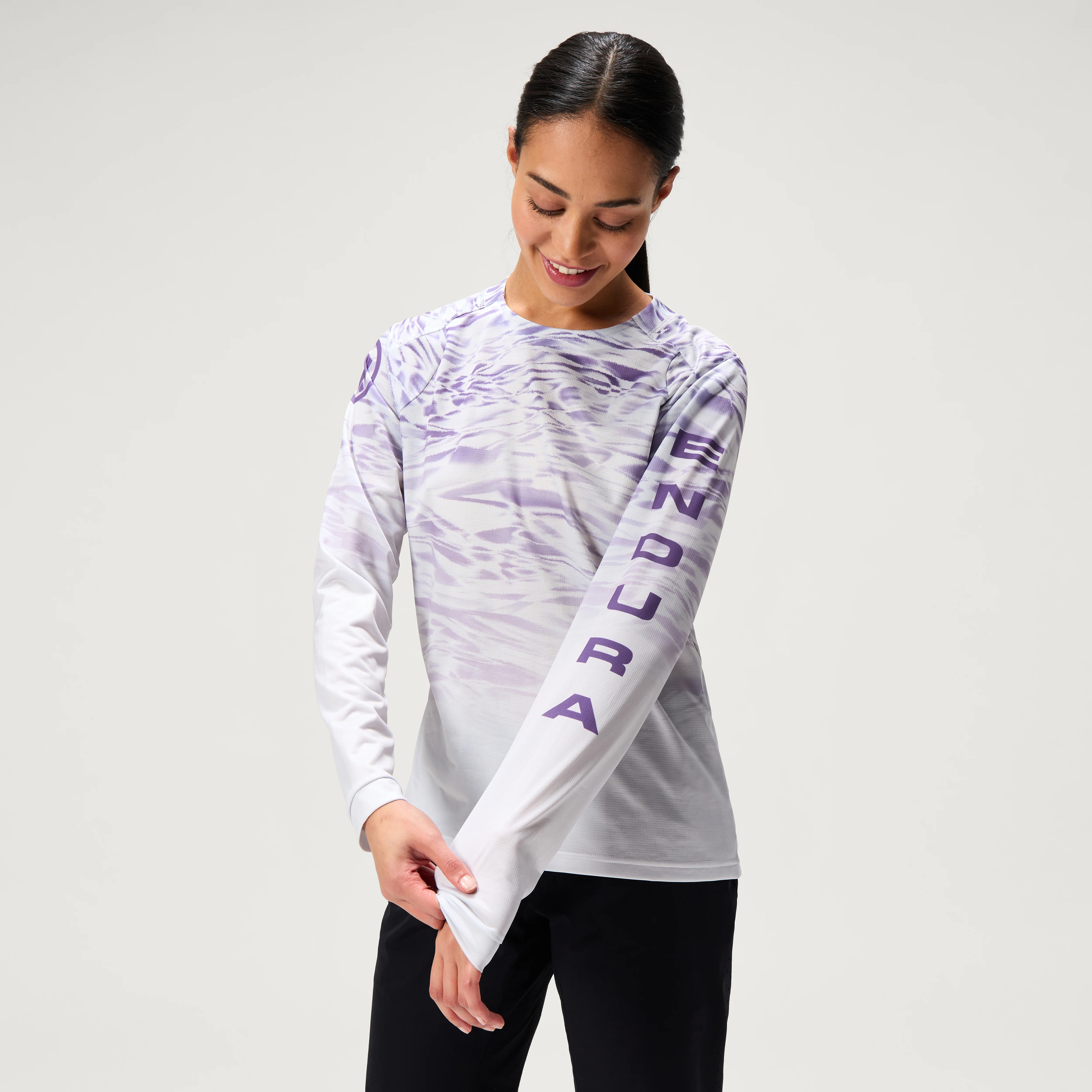 Women's Ltd Marble Print L/S Tee - Heather