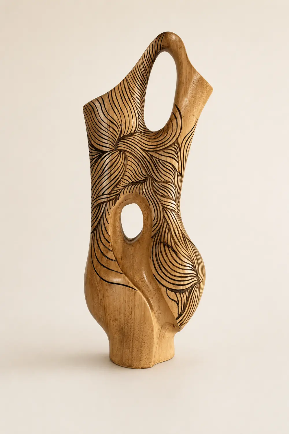 Vase Wood Sculpture #VW124