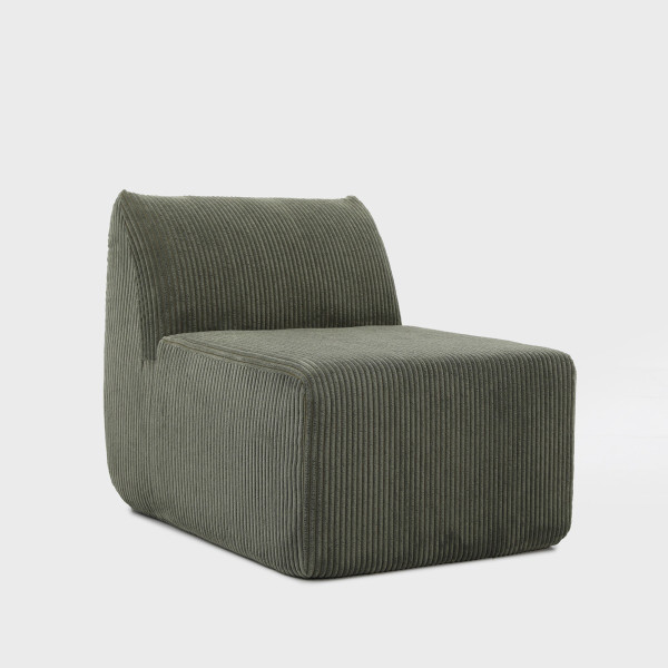 Fotel modułowy SVELA oliwkowy piankowy sztruksowy 59,5x80x62 cm HOMLA