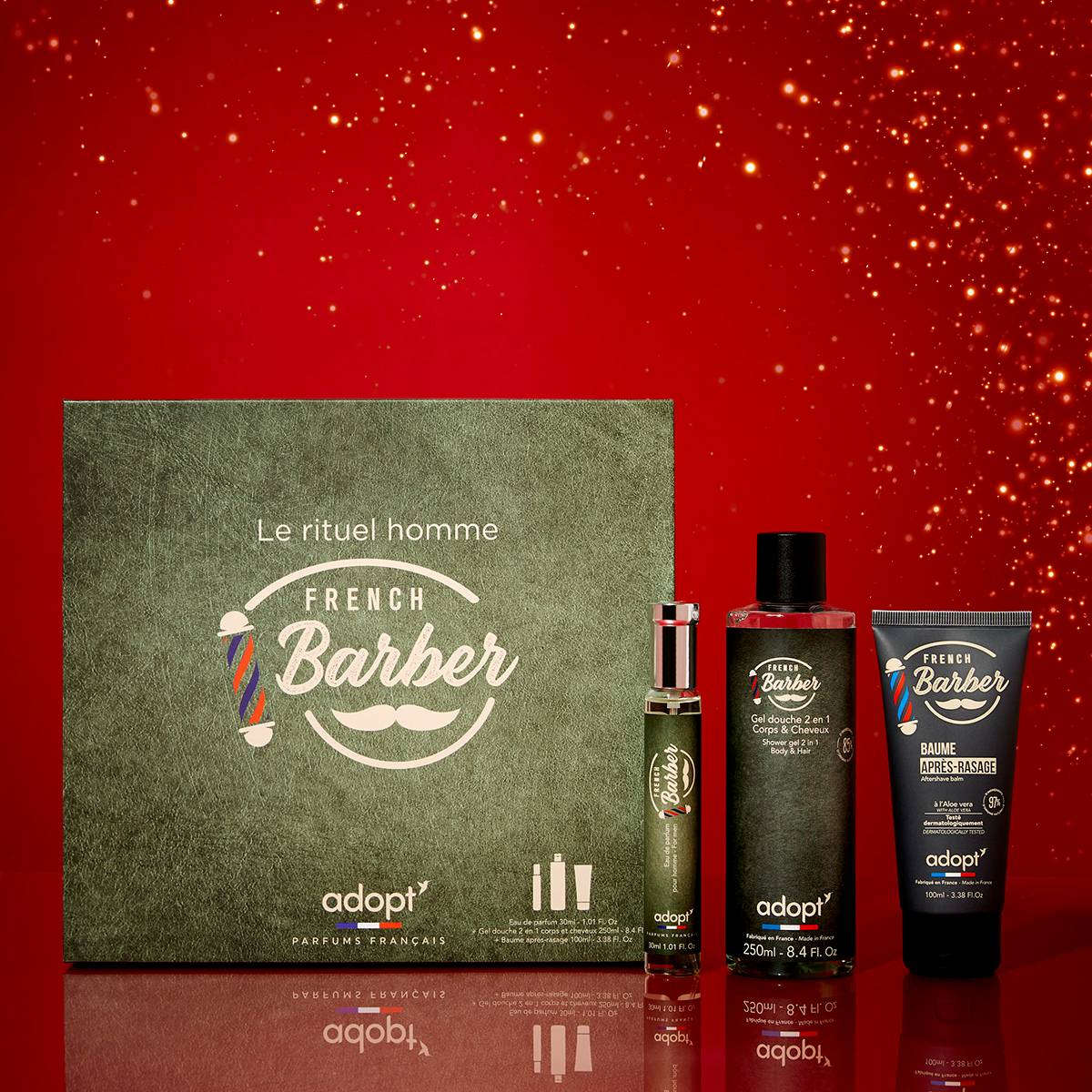 French BarberCoffret eau de parfum 30 ml   gel douche 250 ml   apres rasage
