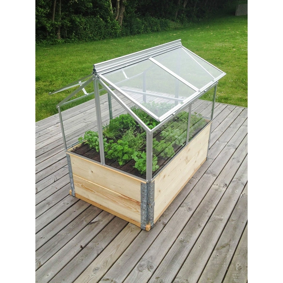 Frühbeet »Gaia Jumbo«, BxHxL: 83,1 x 71,9 x 119,3 cm, Aluminium/Einscheiben-Sicherheitsglas (ESG)
