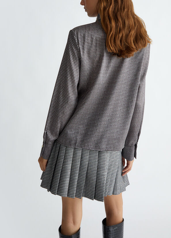 Camicia in raso con fiocco