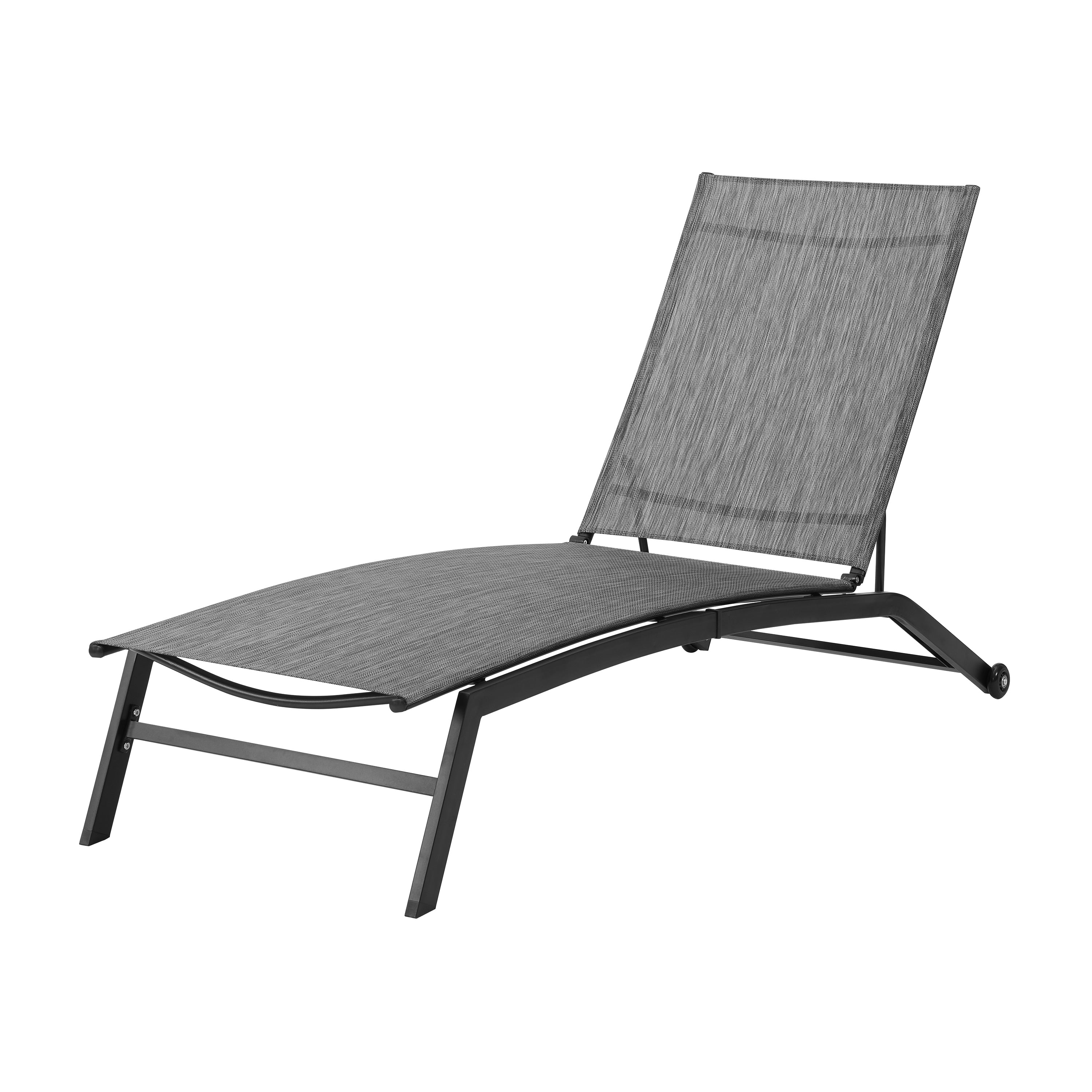 Corvus Antonio Outdoor Contemporary Sling-Fabric Adjustable Chaise Lounge