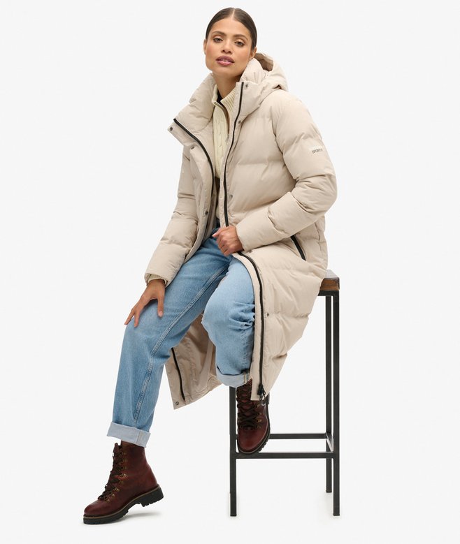 Hooded Longline Puffer Coat