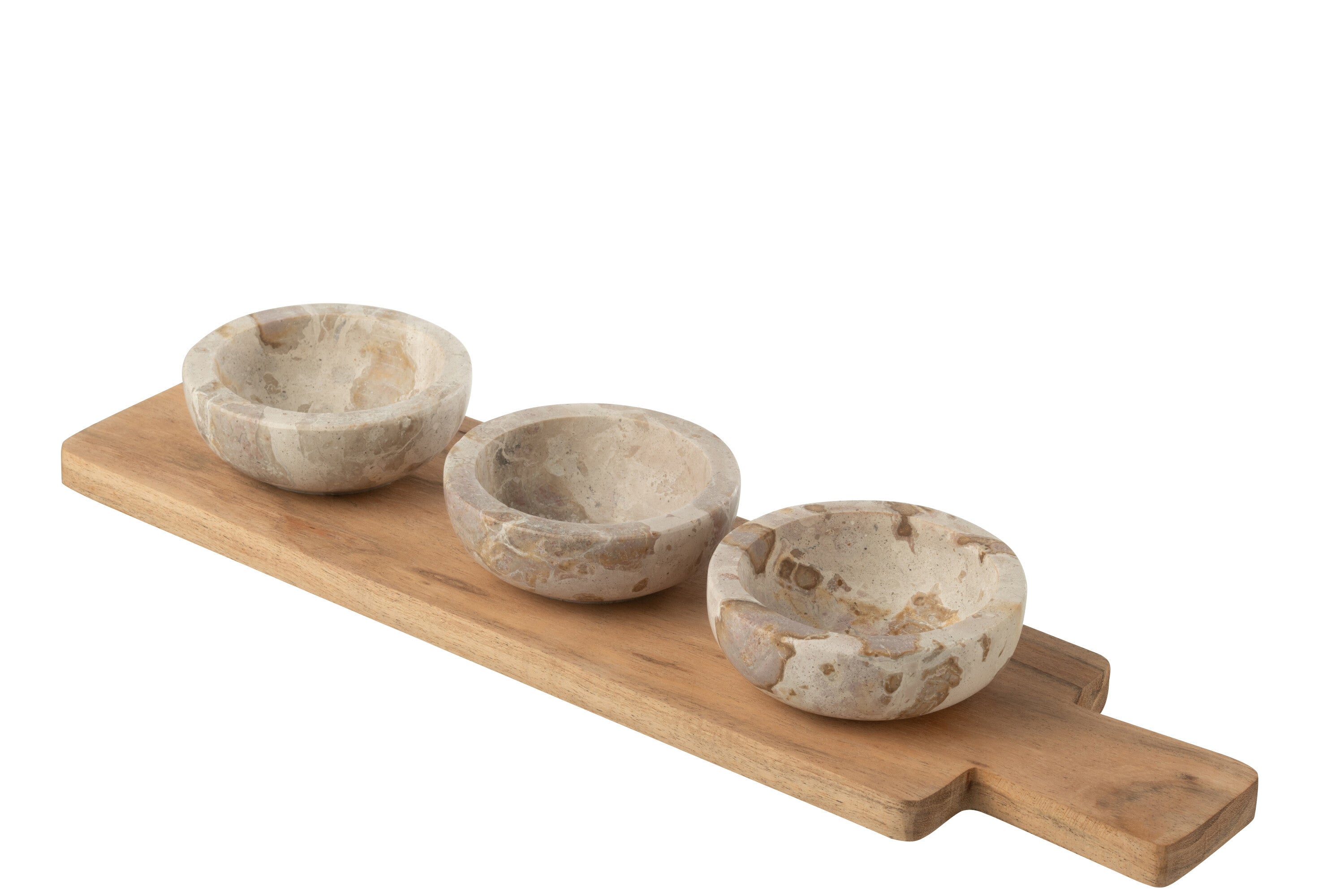 J-Line kruidenset Marmer - steen - naturel beige