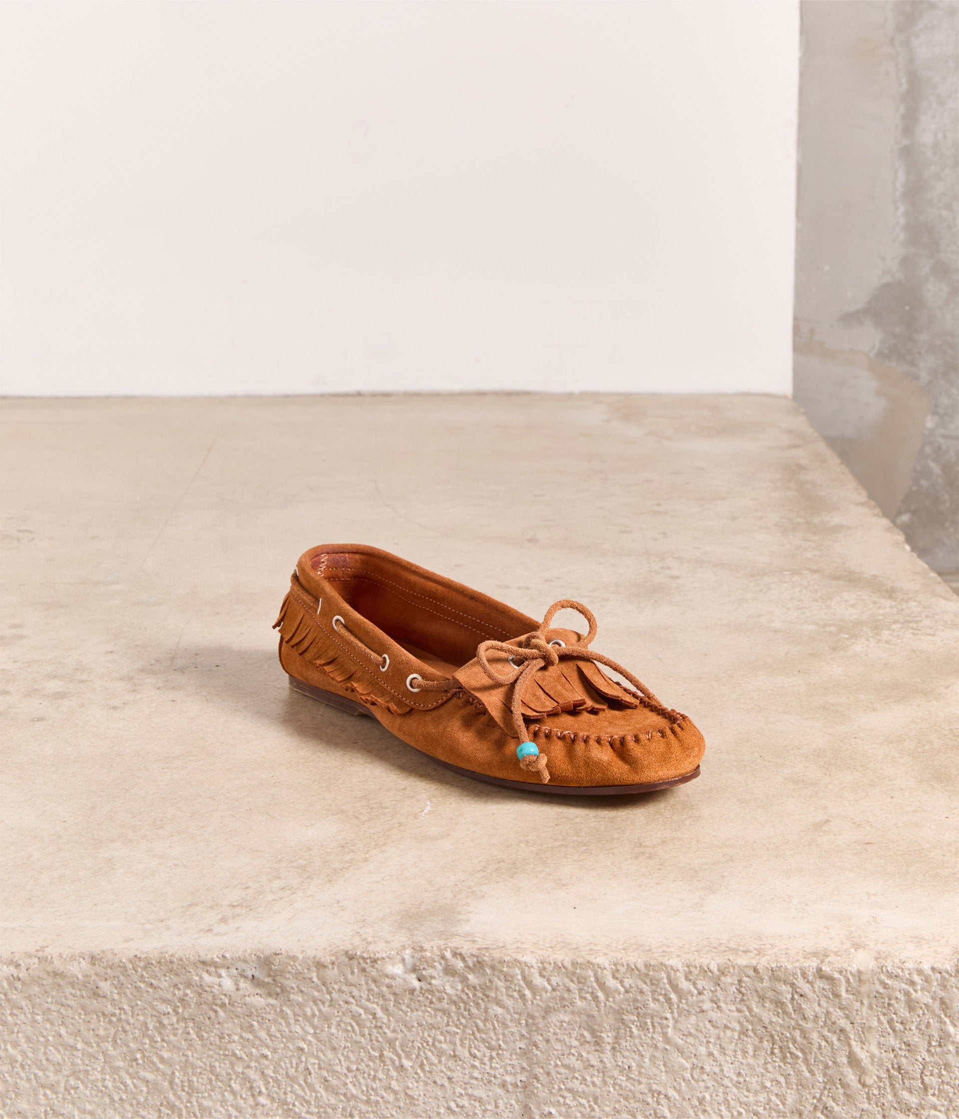 Mocassins velours marron Plume