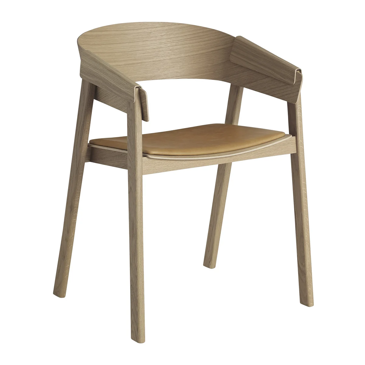 Muuto - Cover Armchair, Eiche / cognac