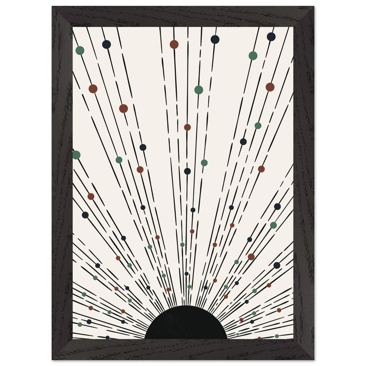 Artfulprints Poster met Lijst Boho wall art - Boho arches II  - A4 21x29.7 cm - Meerkleurig