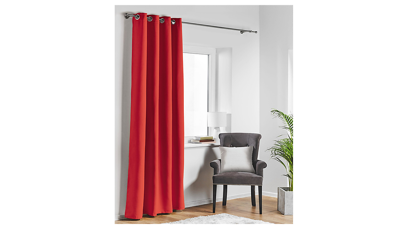 Zasłona Blackout przelotki 140x250 cm czerwona