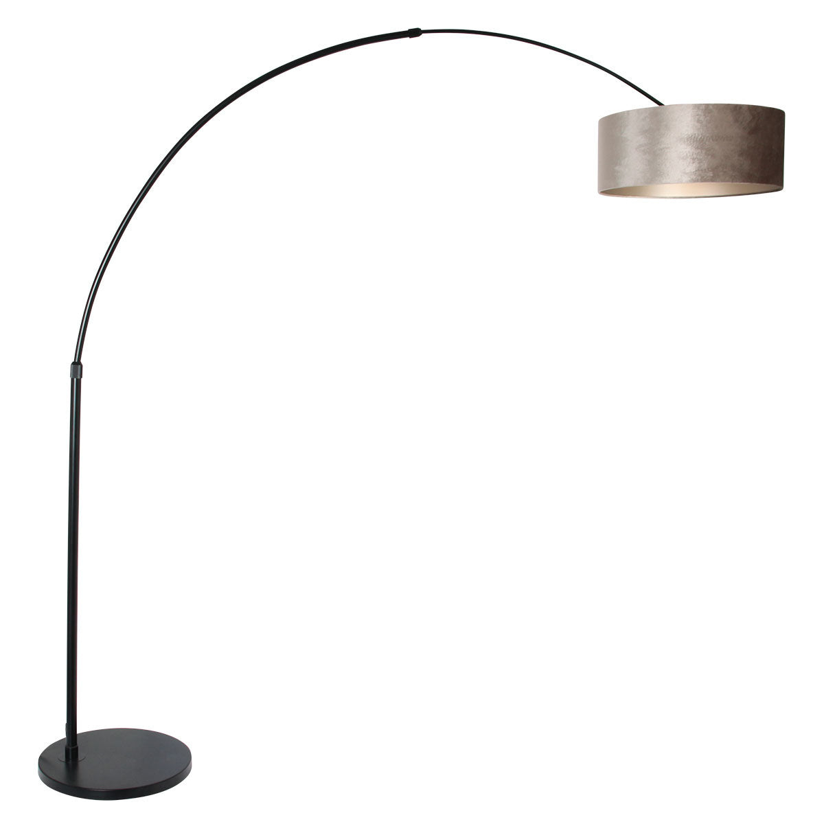 Steinhauer vloerlamp Sparkled - 1 lichts - 190x 230 cm - zwart zilver