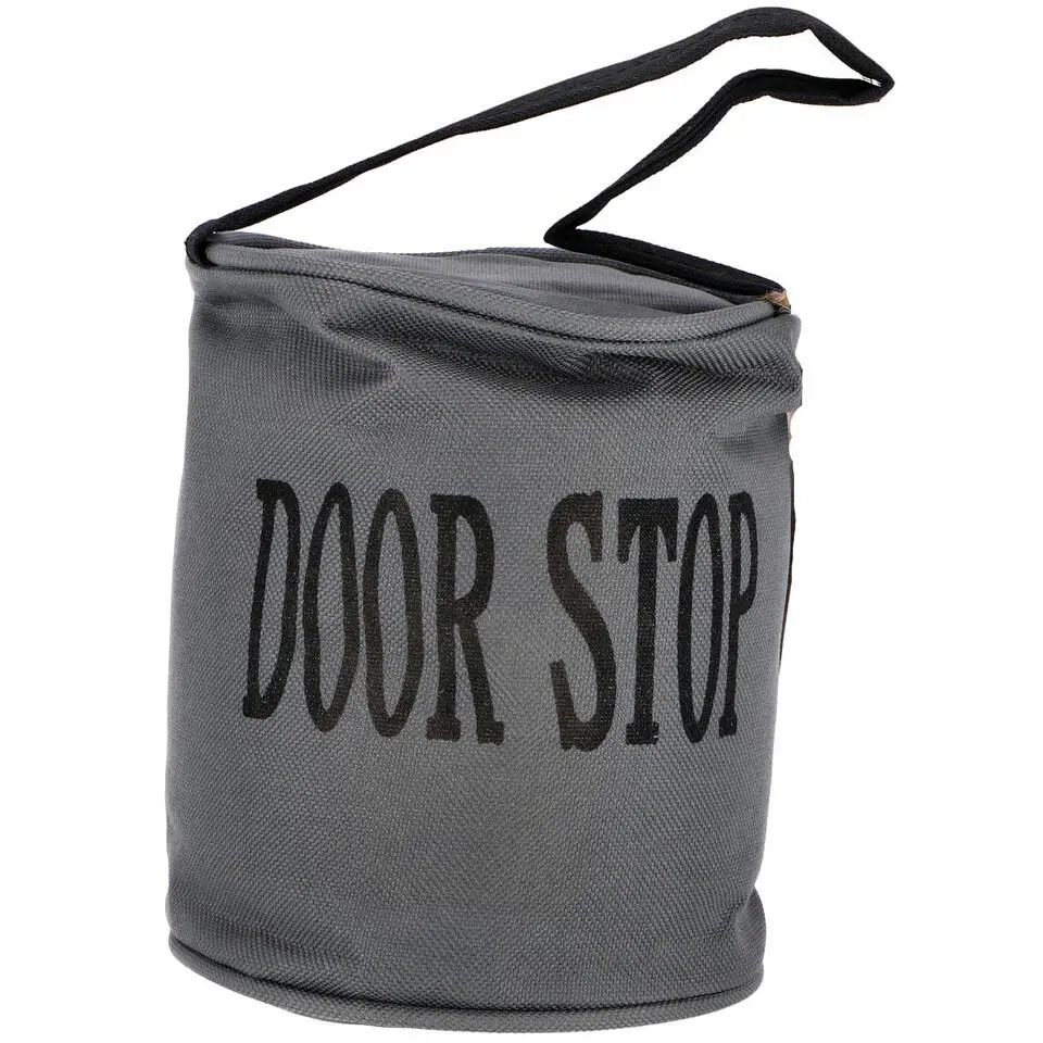 Esschert Design Deurstopper - grijs - canvas - 2400gr - 16cm