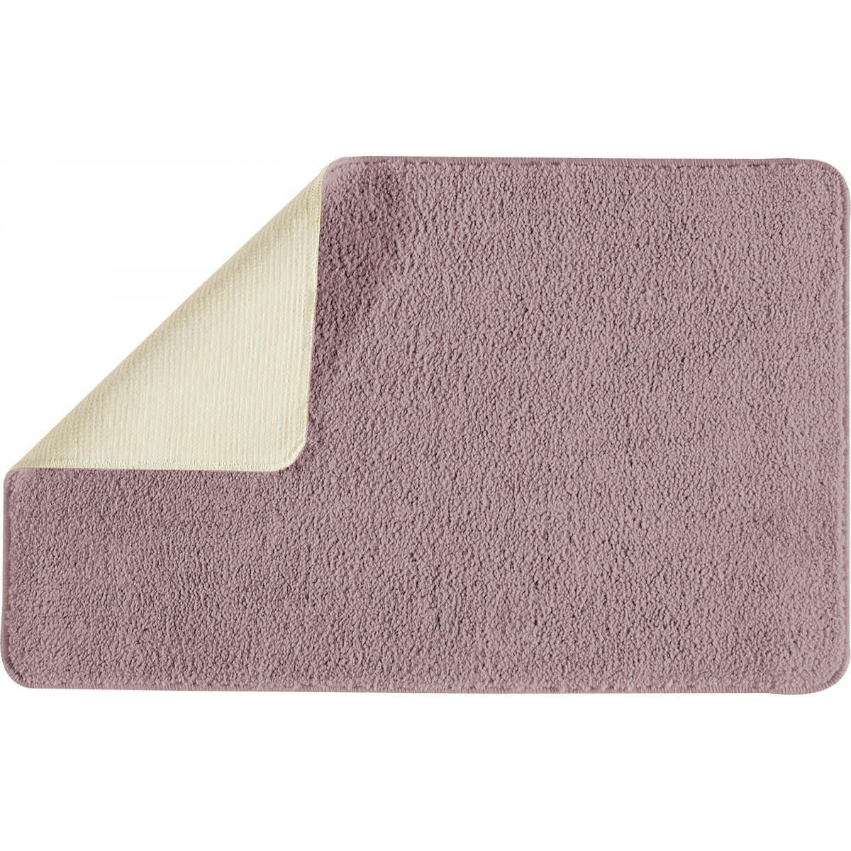 POLYNESIE - Tapis de bain en polyester uni parme 50x80cm