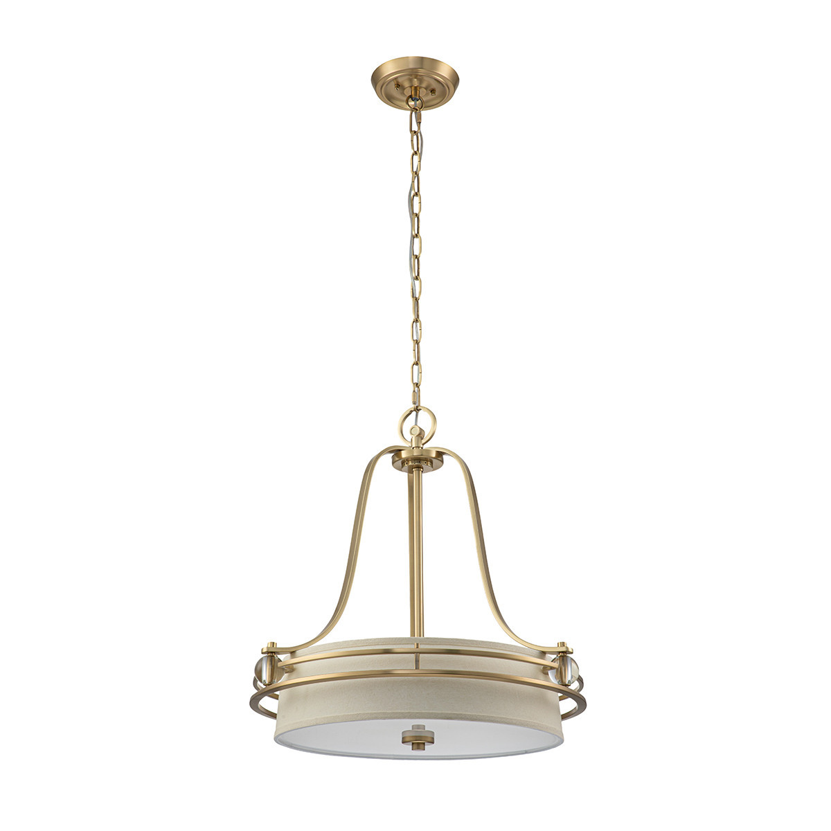 Lampa wisząca szczotkowany mosiądz Gotham 4xE27x60W Quoizel